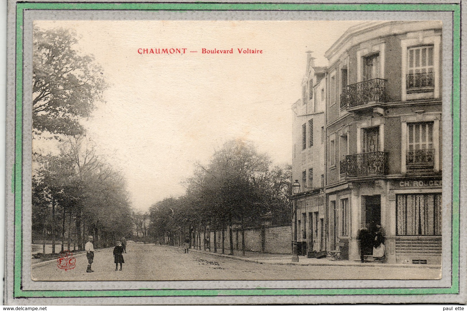 CPA - CHAUMONT (52) - Aspect Du Boulevard Voltaire En 1906 - Chaumont