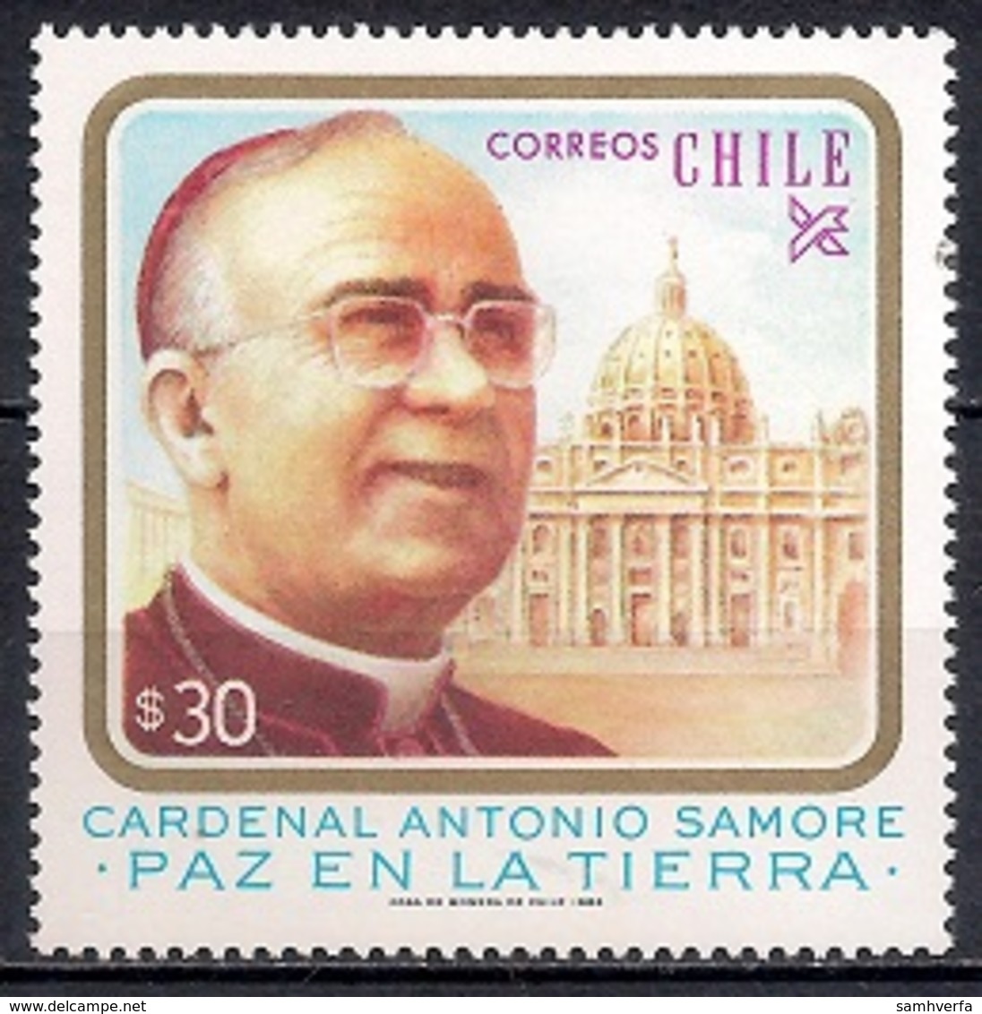 Chile 1983 - MINT - The Death Of Cardinal Antonio Samore, 1905-1983 - Chili