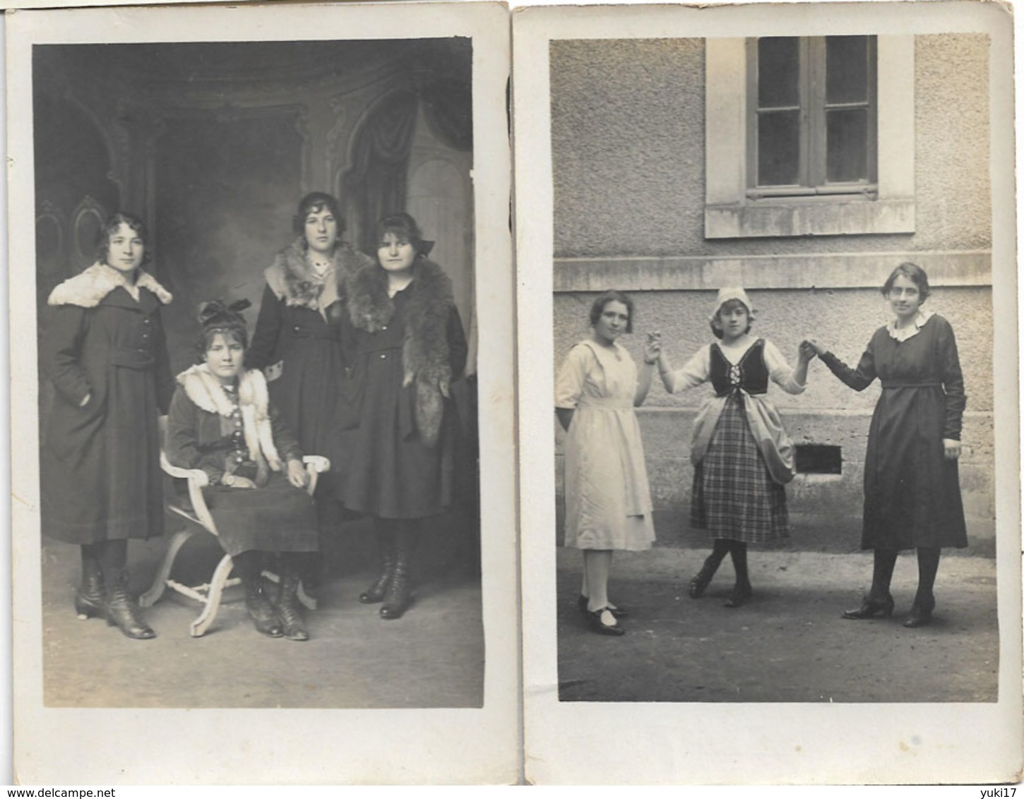 16 BARBEZIEUX CARTE PHOTO COURRET FEMMES 2 CPA - Autres & Non Classés