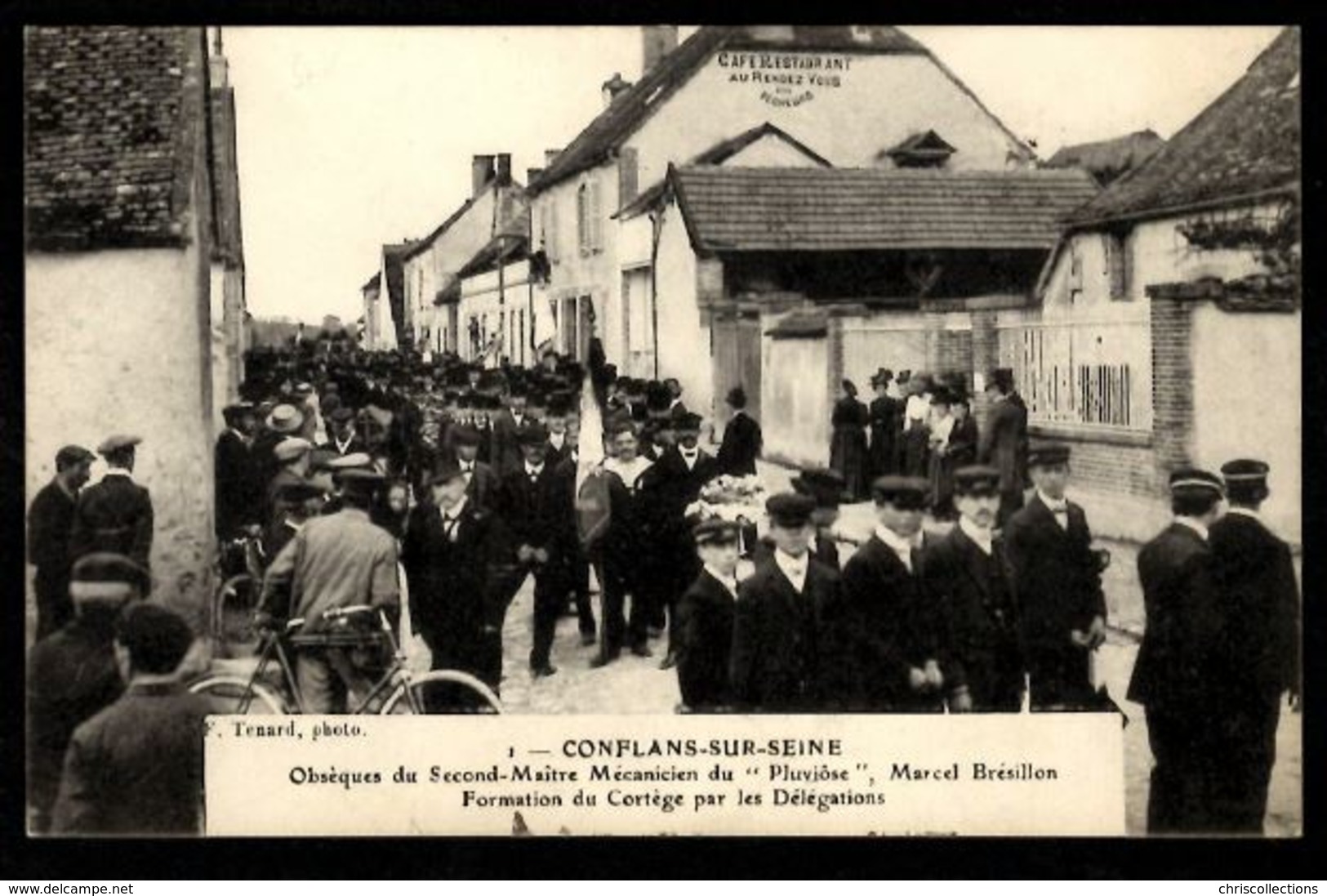 51 - CONFLANS SUR SEINE - Obsèques Du Second Maître Mécanicien Du "Pluviose", Marcel Brésillon - Other & Unclassified