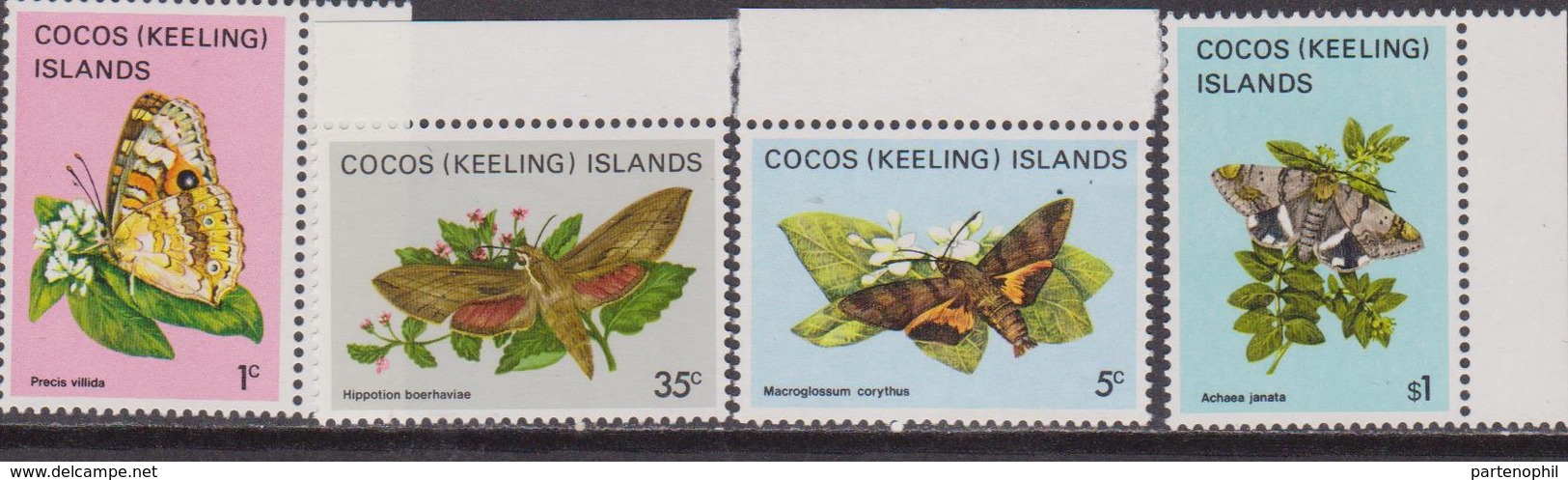 Cocos Farfalle Butterflies  Set MNH - Mariposas