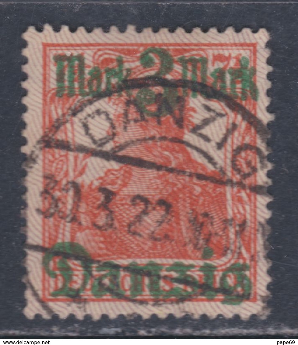 Dantzig N° 41 A O  : 3 M Sur 7 1/2  P. Variété : Burelage Gris Reversé,assez Belle Oblitération Sinon TB - Andere-Europa