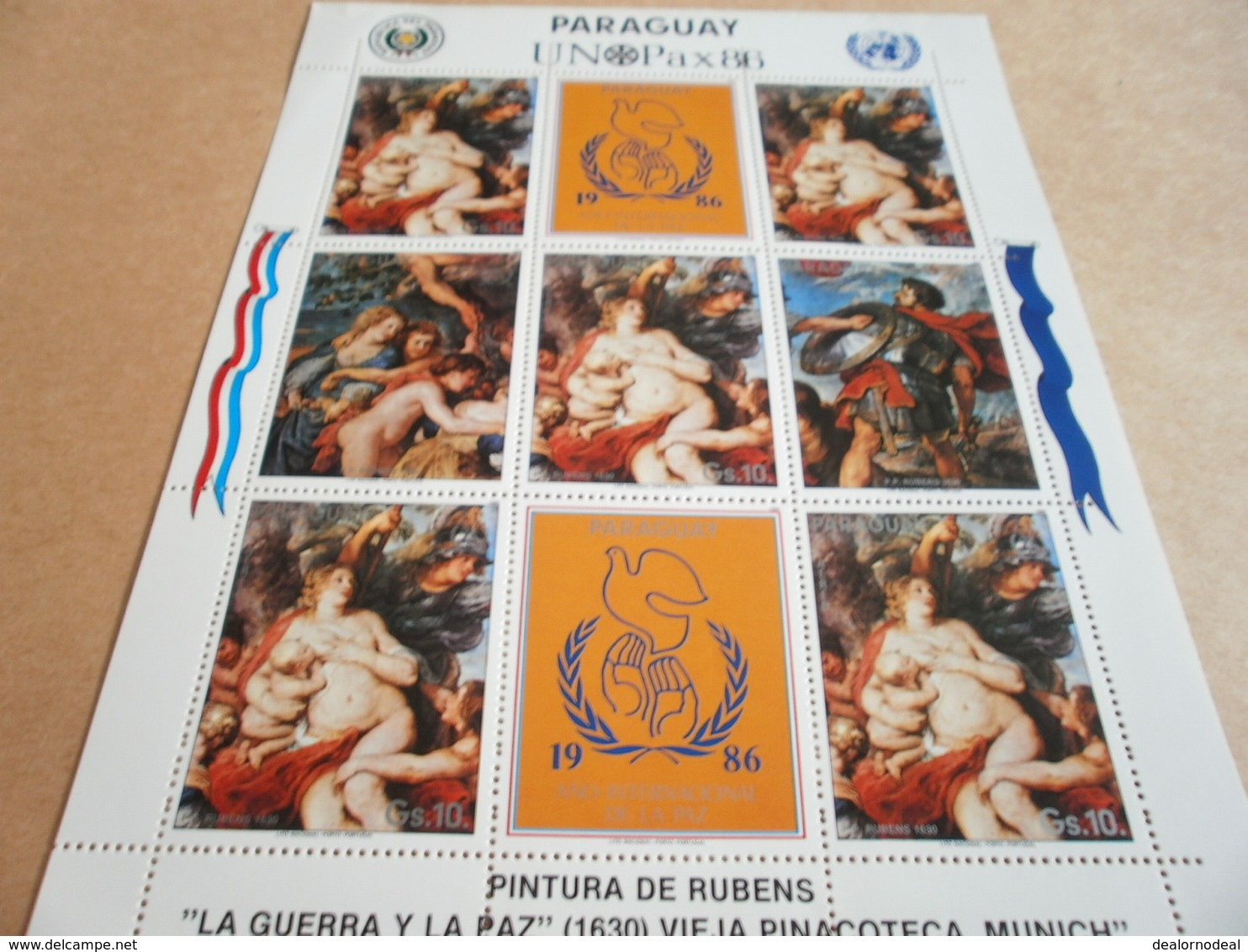 Sheetlet Paraguay 1986 Rubens - Paraguay