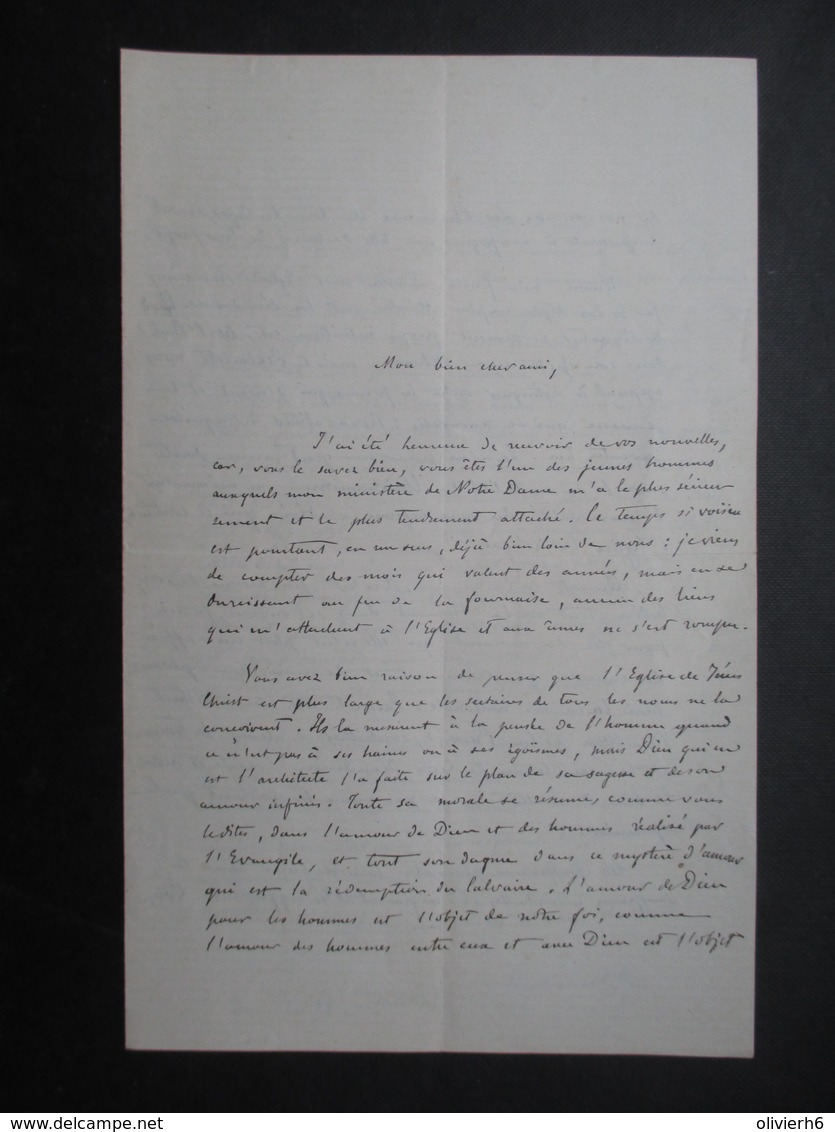 COURRIER AUTOGRAPHE (V1907) CHARLES LOYSON Dit PèRE HYACINTHE (4 Vues) 25 Juillet 1870 - Autres & Non Classés