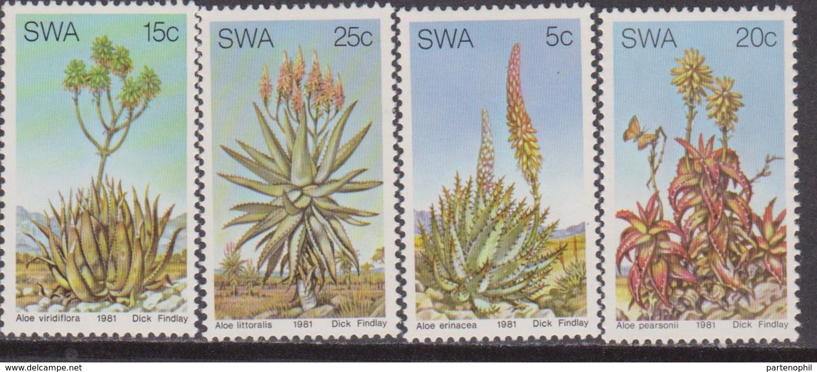 SWA 1981 Aloes Plants Succulents Cacti Cactus Nature 4v Set MNH - Altri & Non Classificati