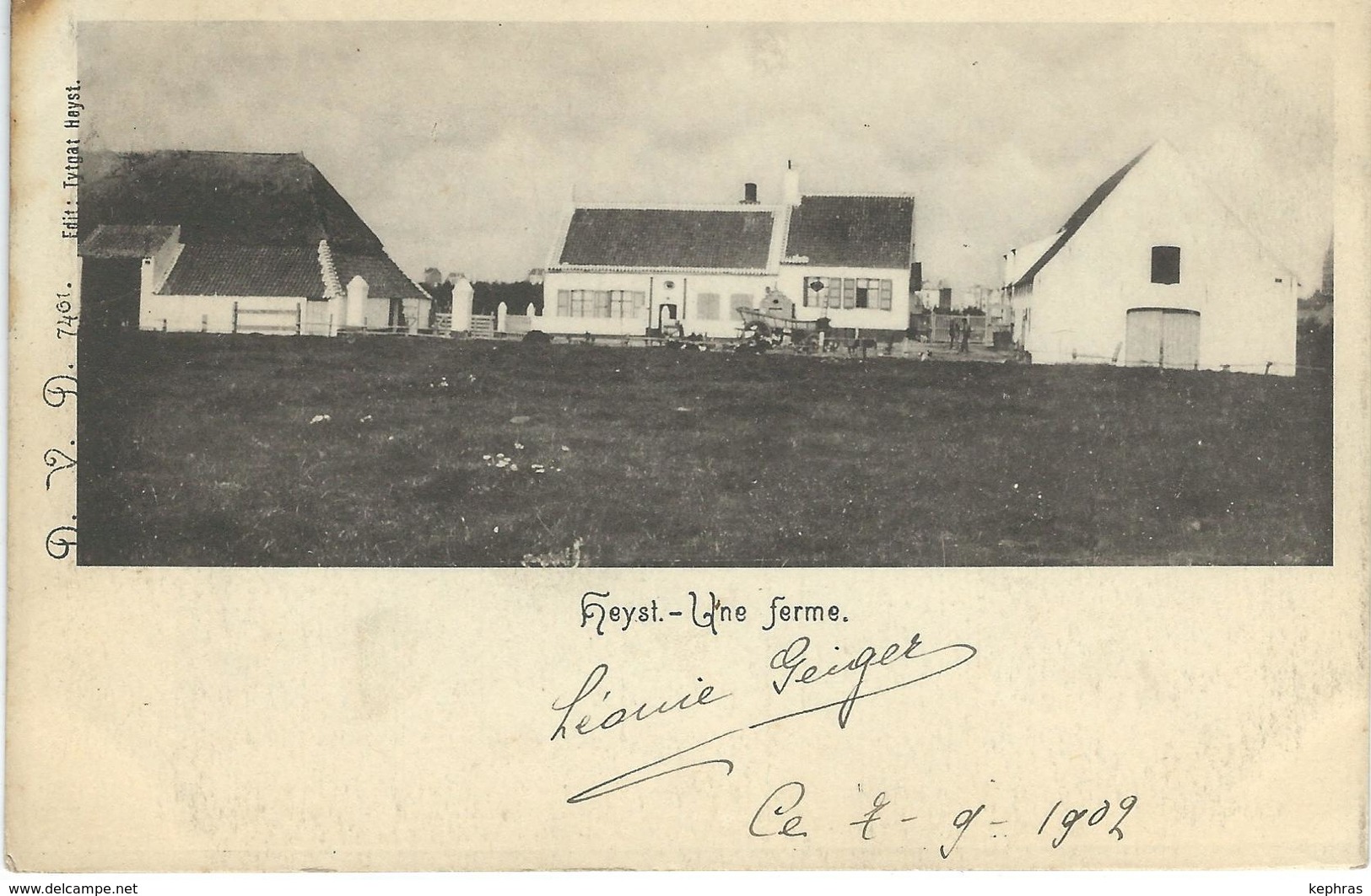 HEYST : Une Ferme - D.V.D. 7461 - Courrier De 1902 - Heist