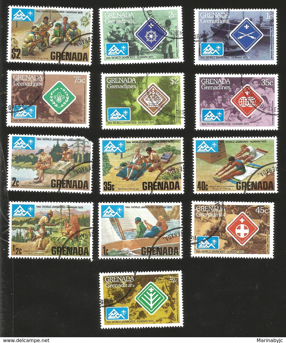 V) 1975 GRENADA, BOY SCOUTS, 14TH WORLD JAMBOREE-NORWAY, MNH - Grenada (1974-...)