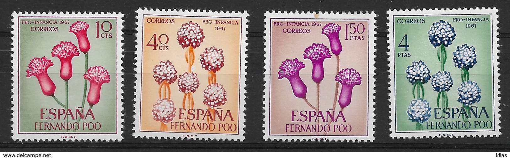 Fernando Poo, SPAIN 1967 Flowers MNH - Fernando Poo