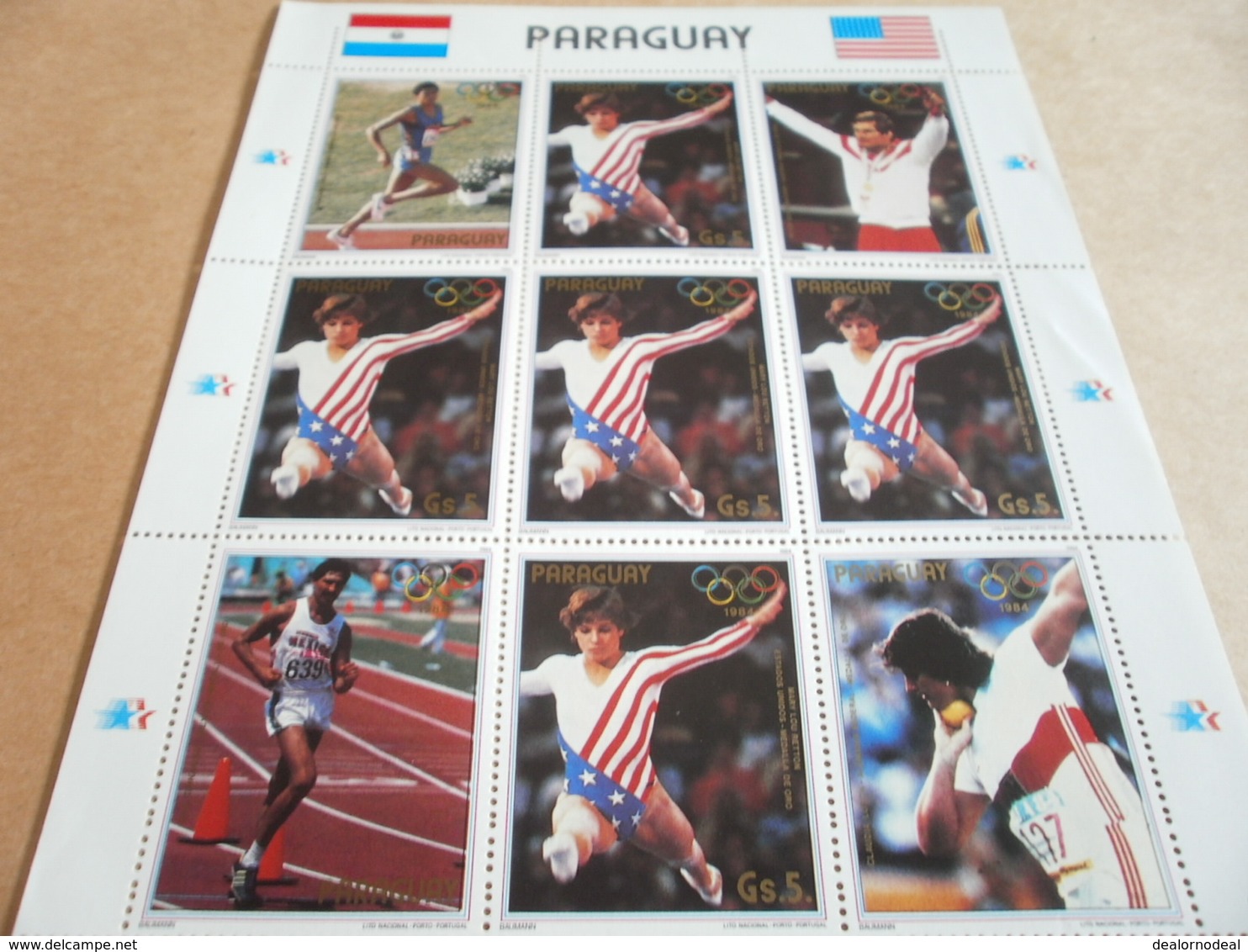 Sheetlet Paraguay 1984 Los Angeles Olympics - Paraguay