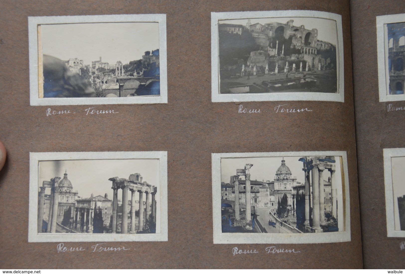 album complet 1921 photos (6.5 x 4) Gênes Rome Florence Capri Venise Tivoli Tyrol