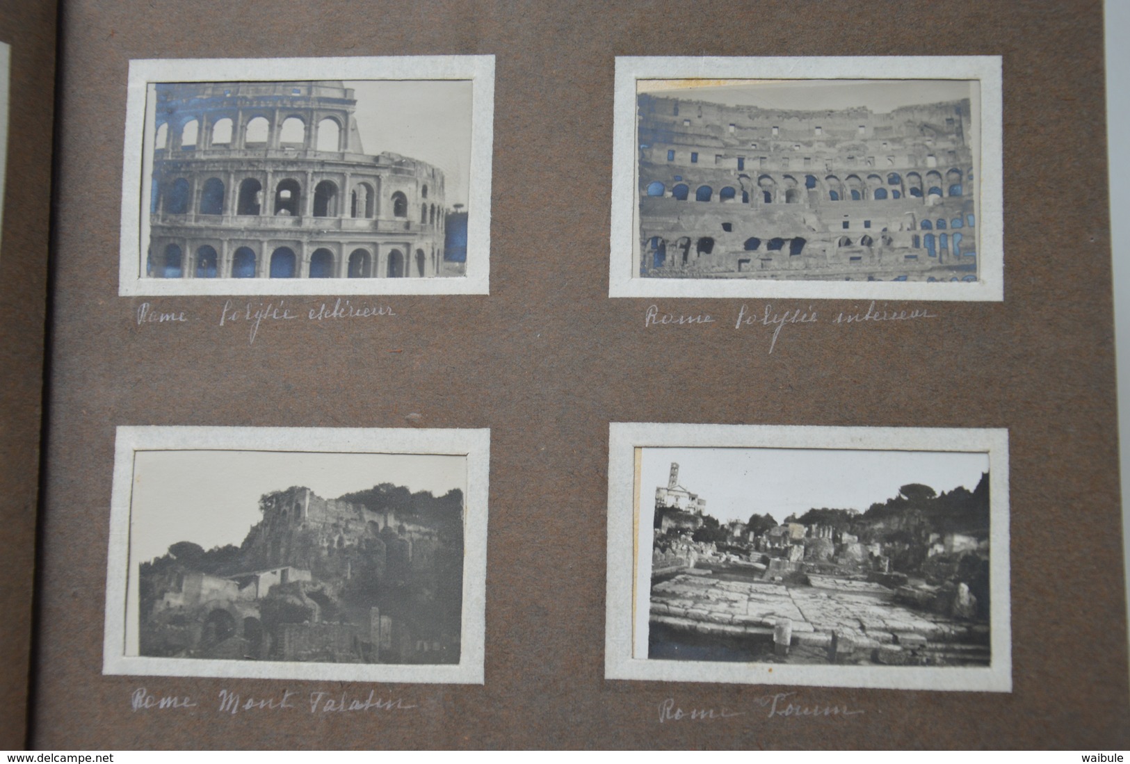 album complet 1921 photos (6.5 x 4) Gênes Rome Florence Capri Venise Tivoli Tyrol