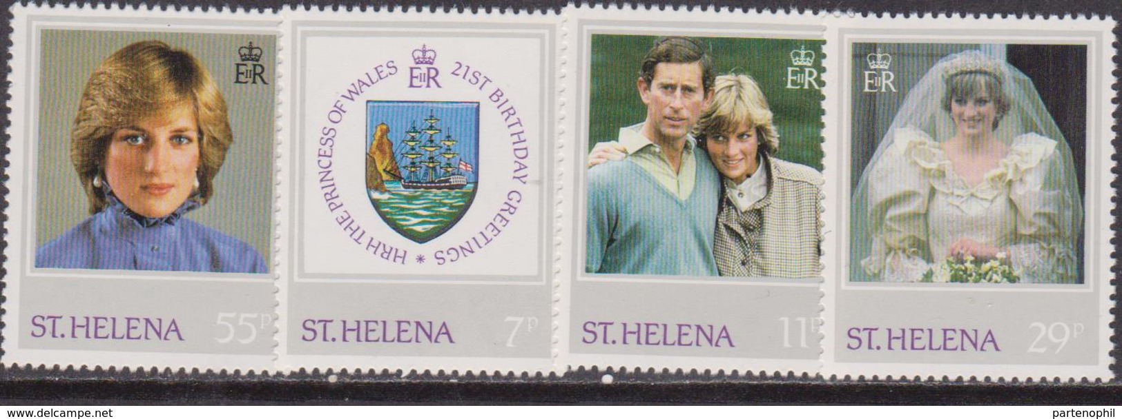 St. Helena 1982 Diana  Set MNH - Donne Celebri