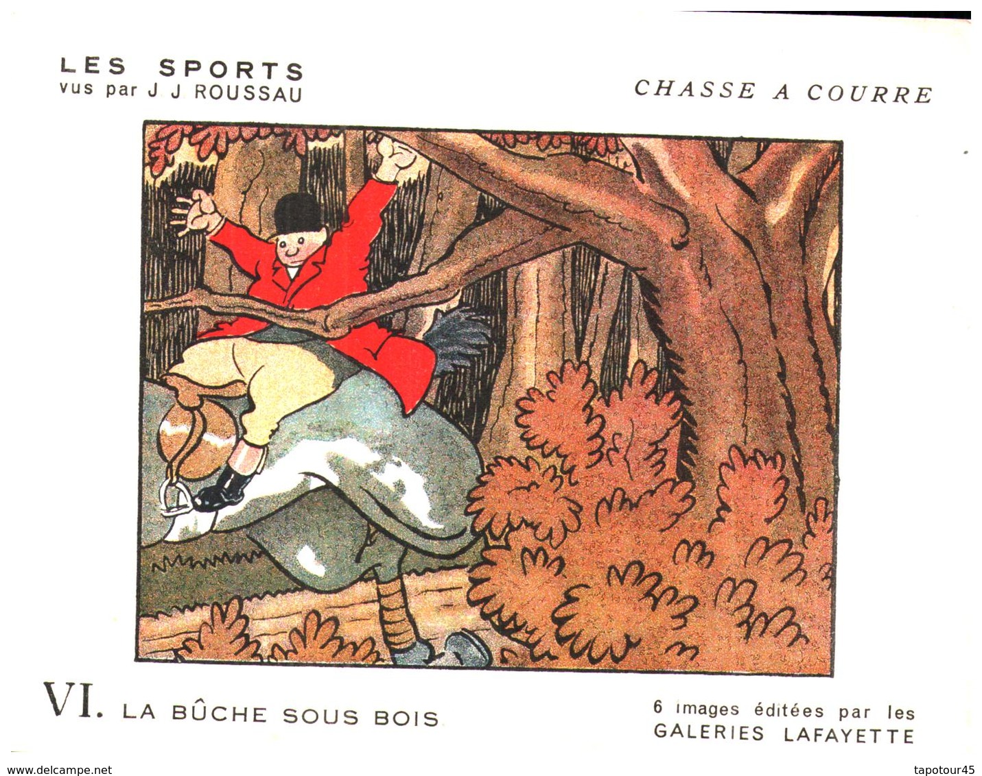 Sp CC G L/  Buvards Les Sports "Chasse A Courre"   Galeries Lafayette (Format 18 X 14) (N= 2) - Deportes