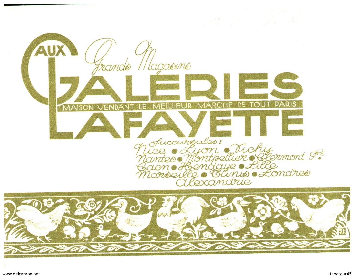 Sp CC G L/  Buvards Les Sports "Chasse A Courre"   Galeries Lafayette (Format 18 X 14) (N= 2) - Sports