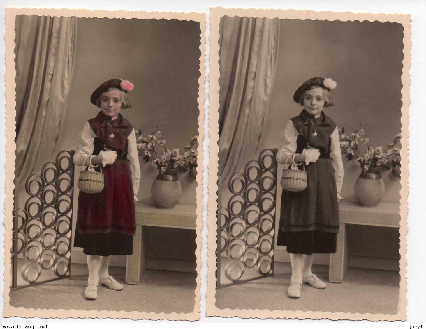 1 Lot De 2 Photos En 1939 Noir Et Blanc Et Couleur Format 8/12 - Anonymous Persons