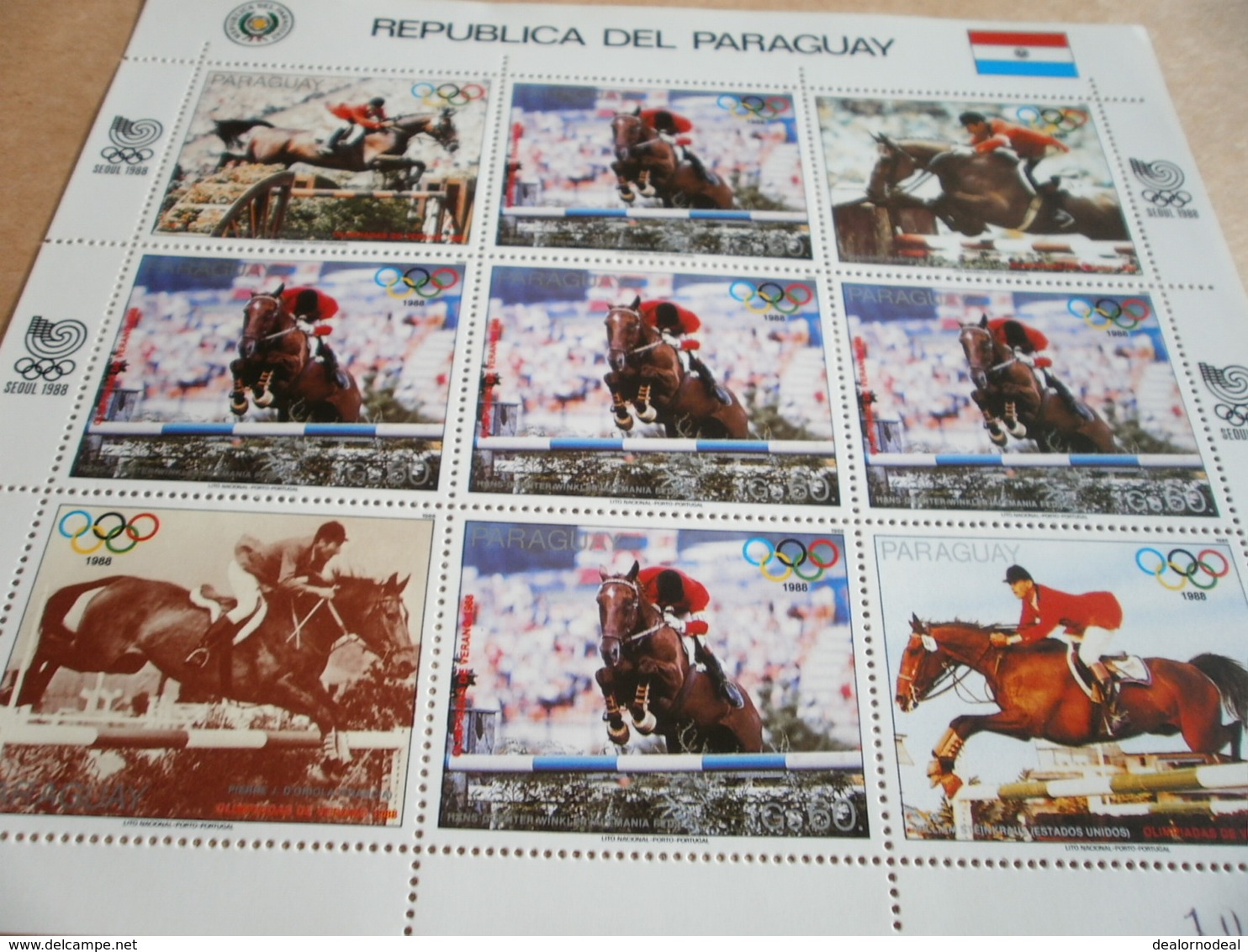 Sheetlet Paraguay Seoul Olympics 1988 - Paraguay