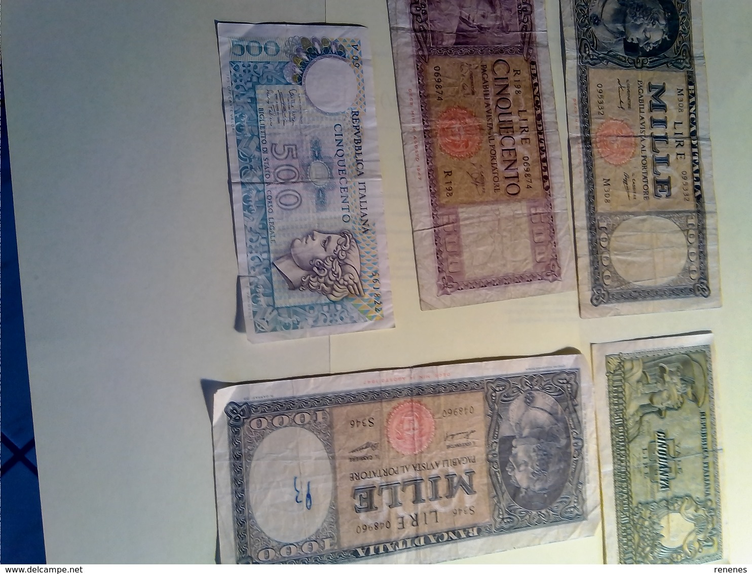 Lot De 5 Billets D'Italie - Collections