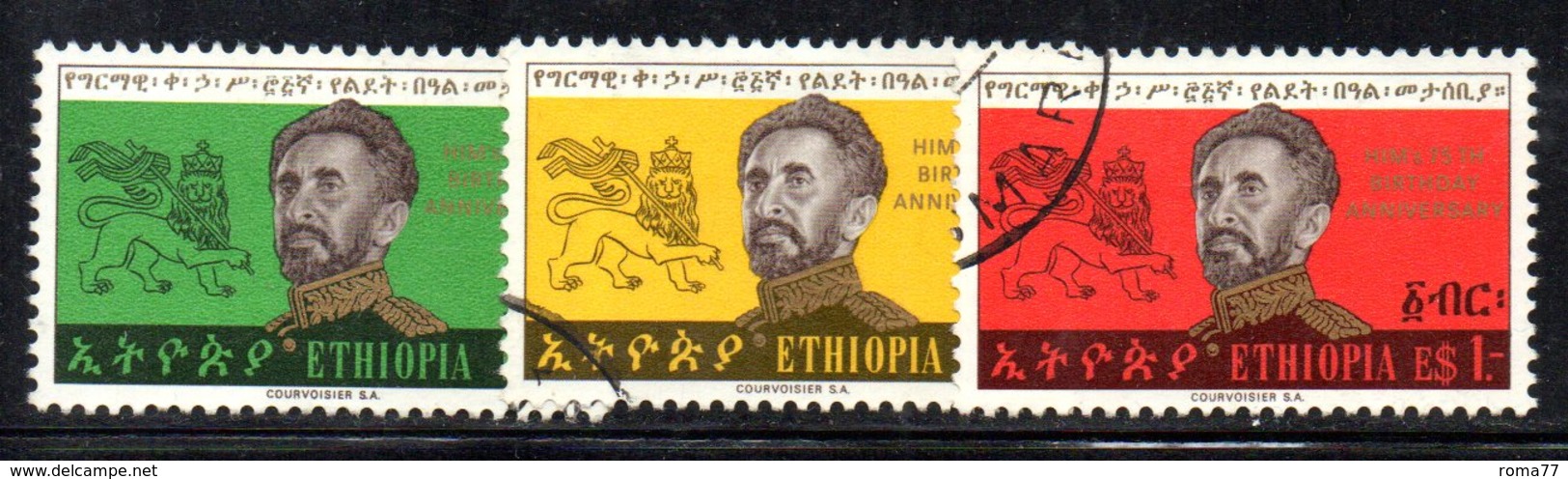 APR1287 - ETIOPIA 1967 ,  Yvert N. 487/489  Usata (2380A) - Etiopia