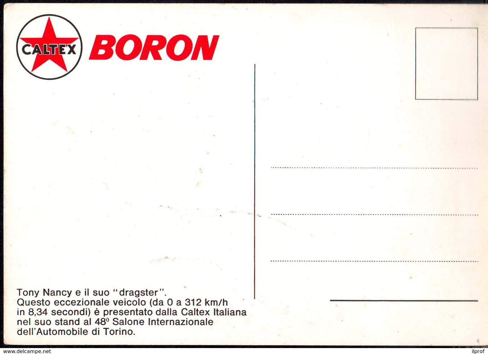 Drugster Oldsmobil E Benzina Caltex Boron (a Retro) Al 48° SIA Torino - IndyCar