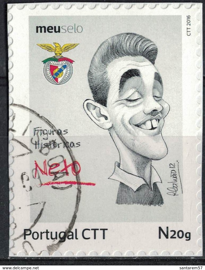 Portugal 2016 Oblitéré Used Figures Historiques Football Portugais Neto Benfica SU - Oblitérés