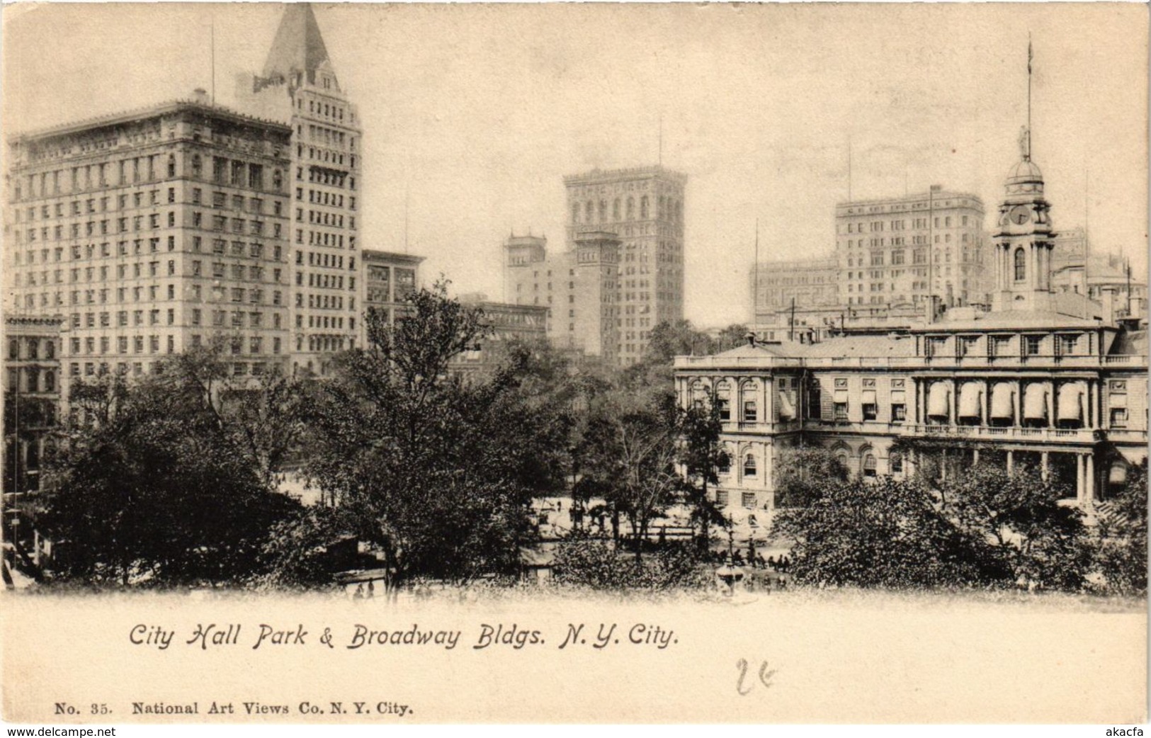 CPA City Hall Park&Broadway Buildings, NEW YORK CITY, USA (790281) - Broadway