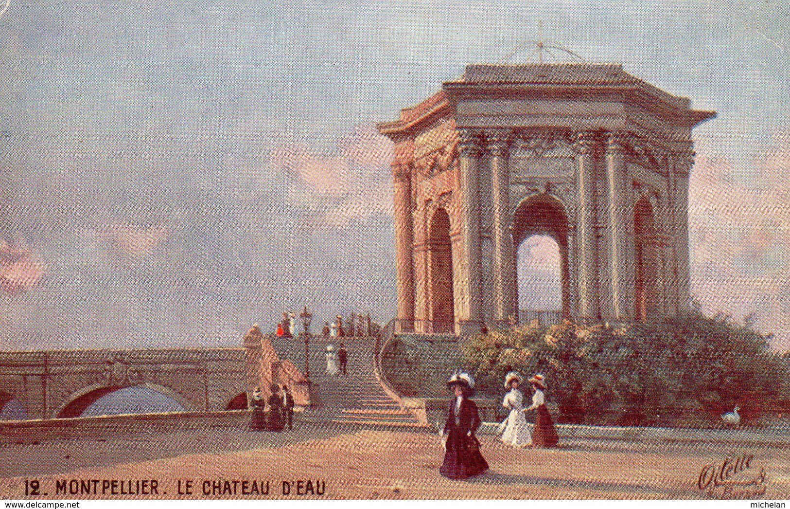 CPA    BERAUD.N   MONTPELLIER----LE CHATEAU D'EAU---" OILETTE " - Beraud