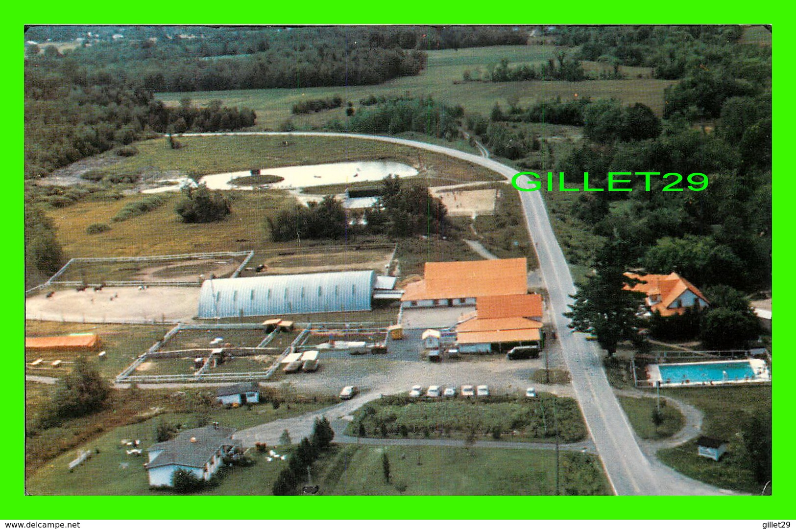 GRANBY, QUÉBEC - VUE AÉRIENNE DU RANCH MASSAWIPPI - AIR PHOTO L.B. L. EN 1982 - Granby