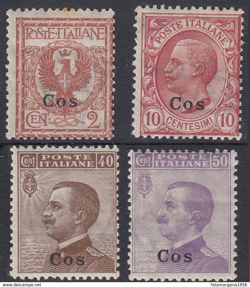 ITALIA - COS - 1912 - Lotto Di 4 Valori Usati MH: Unificato 1, 3, 6 E 7. - Aegean (Coo)