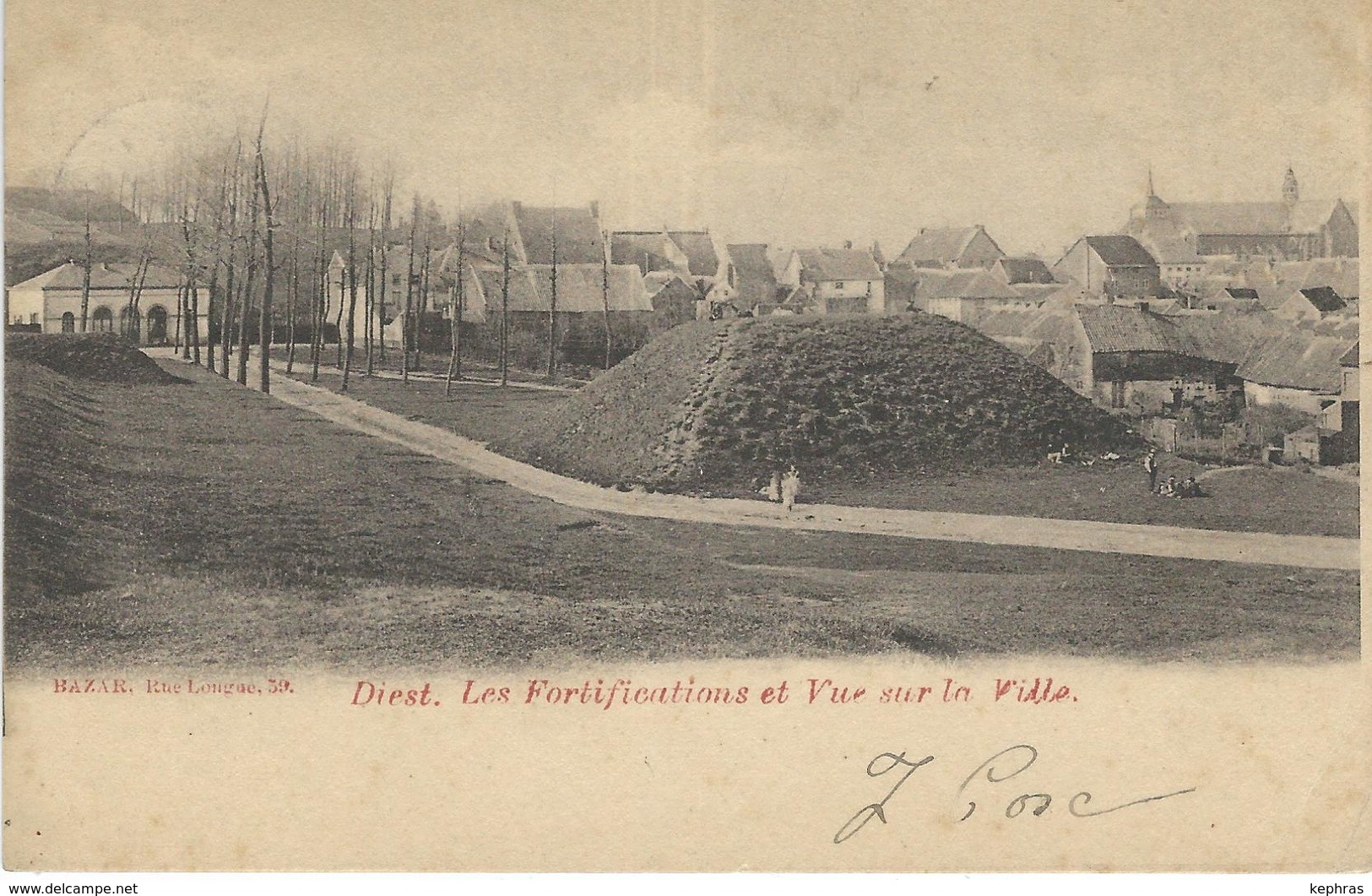 DIEST : Les Fortifications Et Vue Sur La Ville - Cachet De La Poste 1902 - Diest