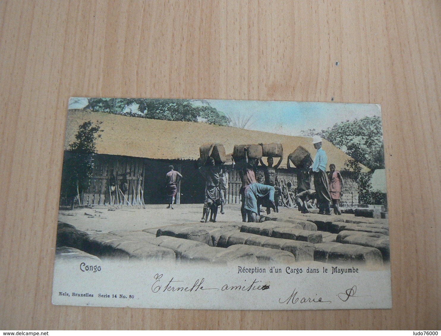 CP23/ CONGO RECEPTION D UN CARGO DANS LE MAYUMBE  / CARTE VOYAGEE / 2 SCANS - Congo Français