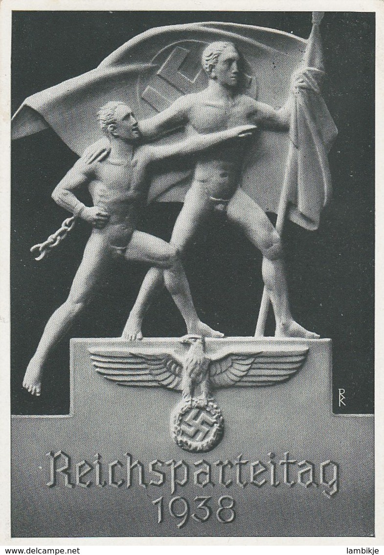 Deutsches Reich Postkarte Propaganda 1938 Reichsparteitag - Gebraucht