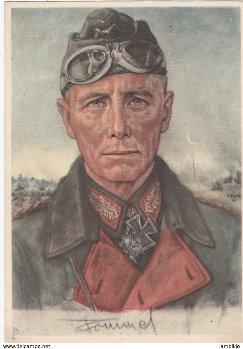 Deutsches Reich Postkarte Propaganda 1939 Rommel - Oblitérés