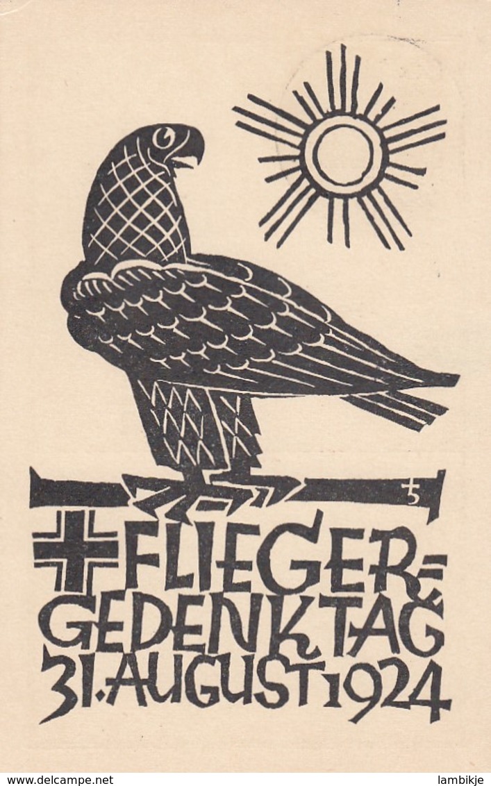 Deutsches Reich Postkarte Flugpost 1924 - Oblitérés