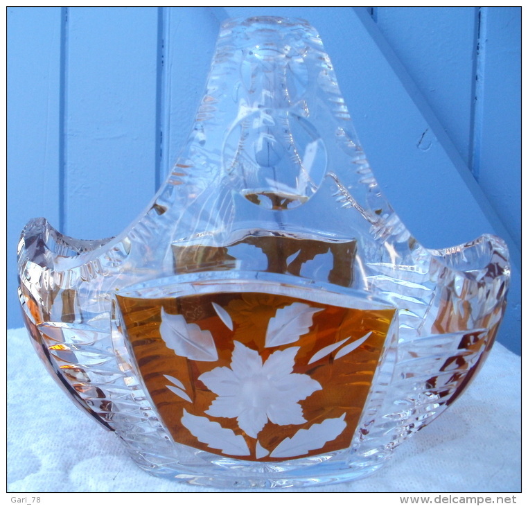 PANIER En Cristal De Boheme - Verre & Cristal