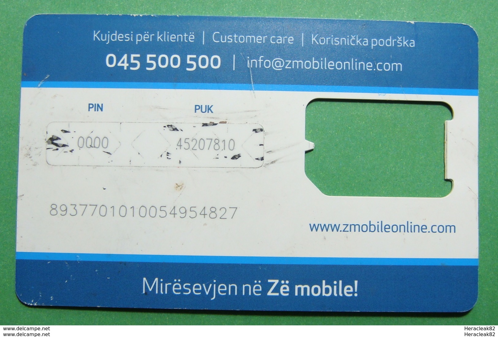 Kosovo CHIP CARD NUMBER USED. Operator ZMOBILE, VERY RARE - Kosovo