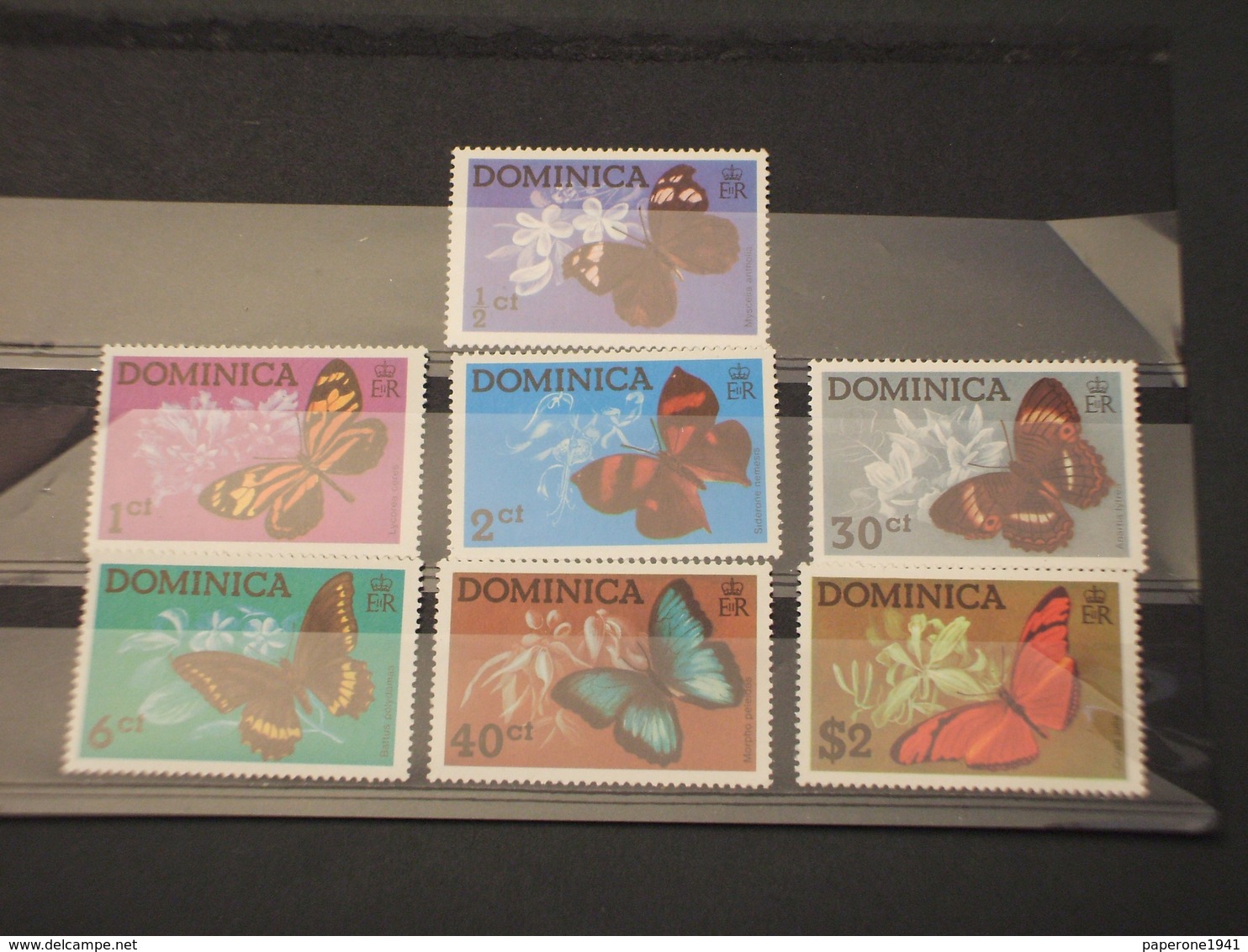 DOMINICA - 1975 FARFALLE 7 VALORI - NUOVI(++) - Dominica (1978-...)