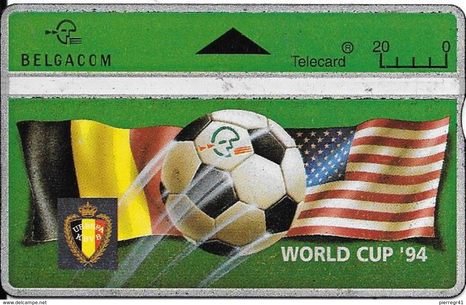 CARTE-HOLOGRAPHIQUE-BELGIQUE-SPORT-FOOT-WORLD CUP 1994_N°405H21531-UTILISE-TBE - Sport