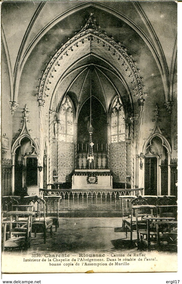 16700 BIOUSSAC (l'éditeur A Indiqué Rioussac) - Intérieur De La Chapelle - Canton De Ruffec - Autres & Non Classés