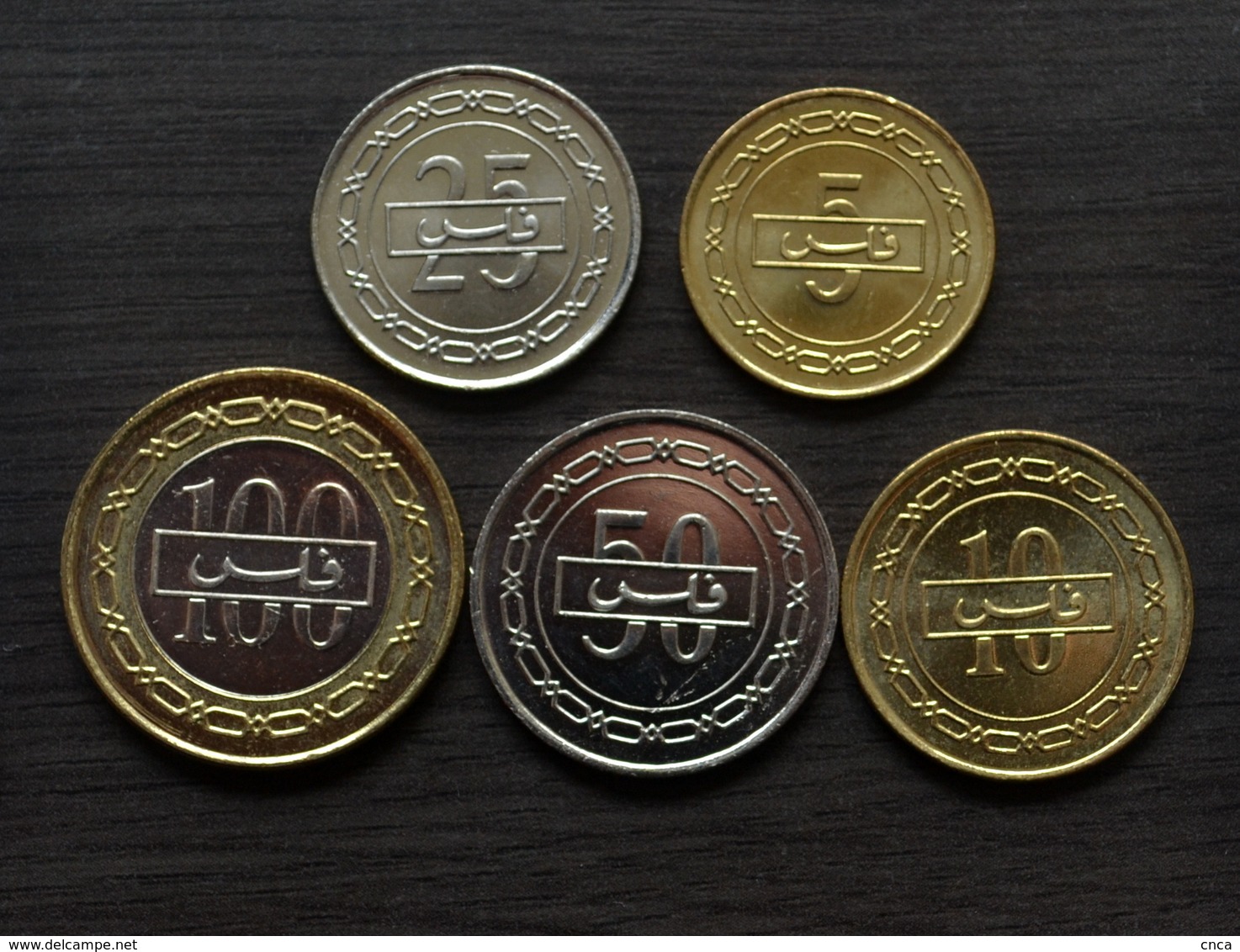Bahrain 1 SET OF 5 COINS 5+10+25+50+100 UNC COIN MIDDLE EAST CURRENCY - Bahrain