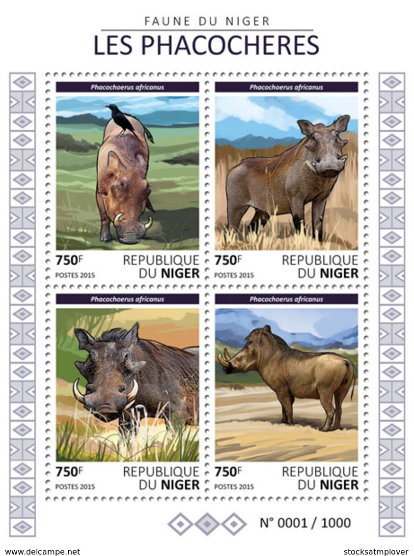 Niger 2015 Fauna  Warthogs - Niger (1960-...)