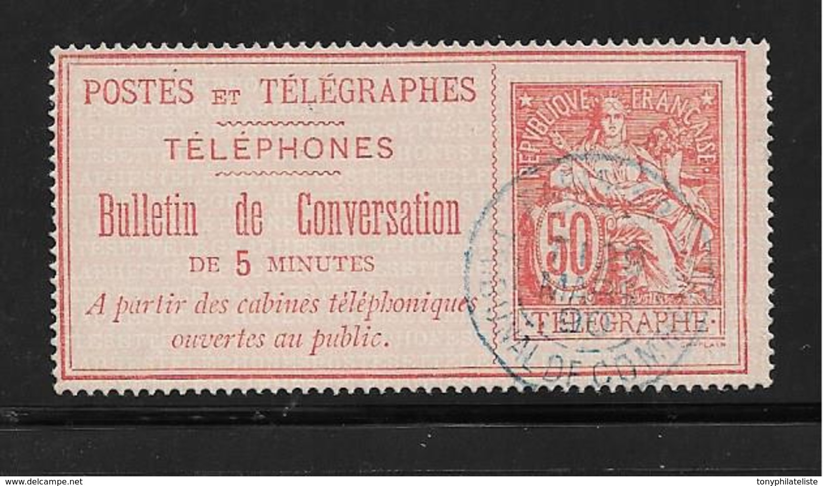 France Timbres Télégraphes N°4 Belle Oblitération - Telegrafi E Telefoni