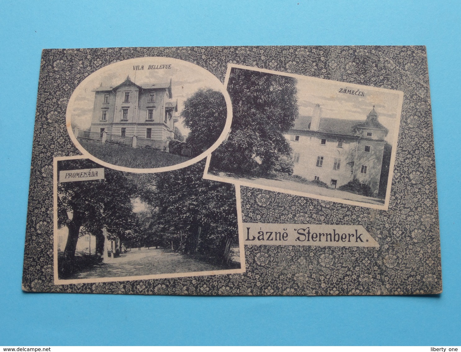 LAZNE STERNBERK > Vila Bellevue - Promenade ..... ( Ed Grasz Smecno 1921 ) Anno  1928 ( Zie Foto's ) ! - Tchéquie