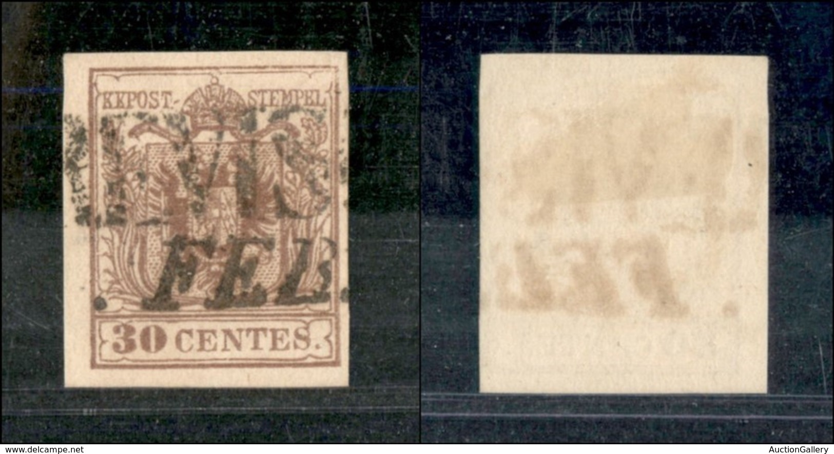 ANTICHI STATI - LOMBARDO VENETO - 1855 - 30 Cent (21 A) - Usato (35) - Altri & Non Classificati