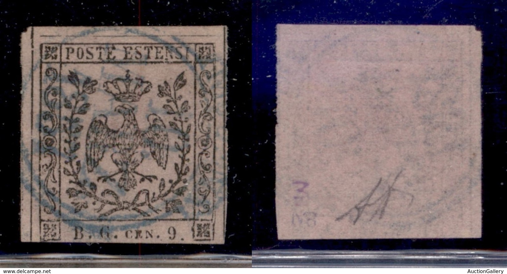 ANTICHI STATI - MODENA - 1853 - Segnatasse Giornali - 9 Cent (2) -usato - Preciso In Basso - Diena (120) - Other & Unclassified