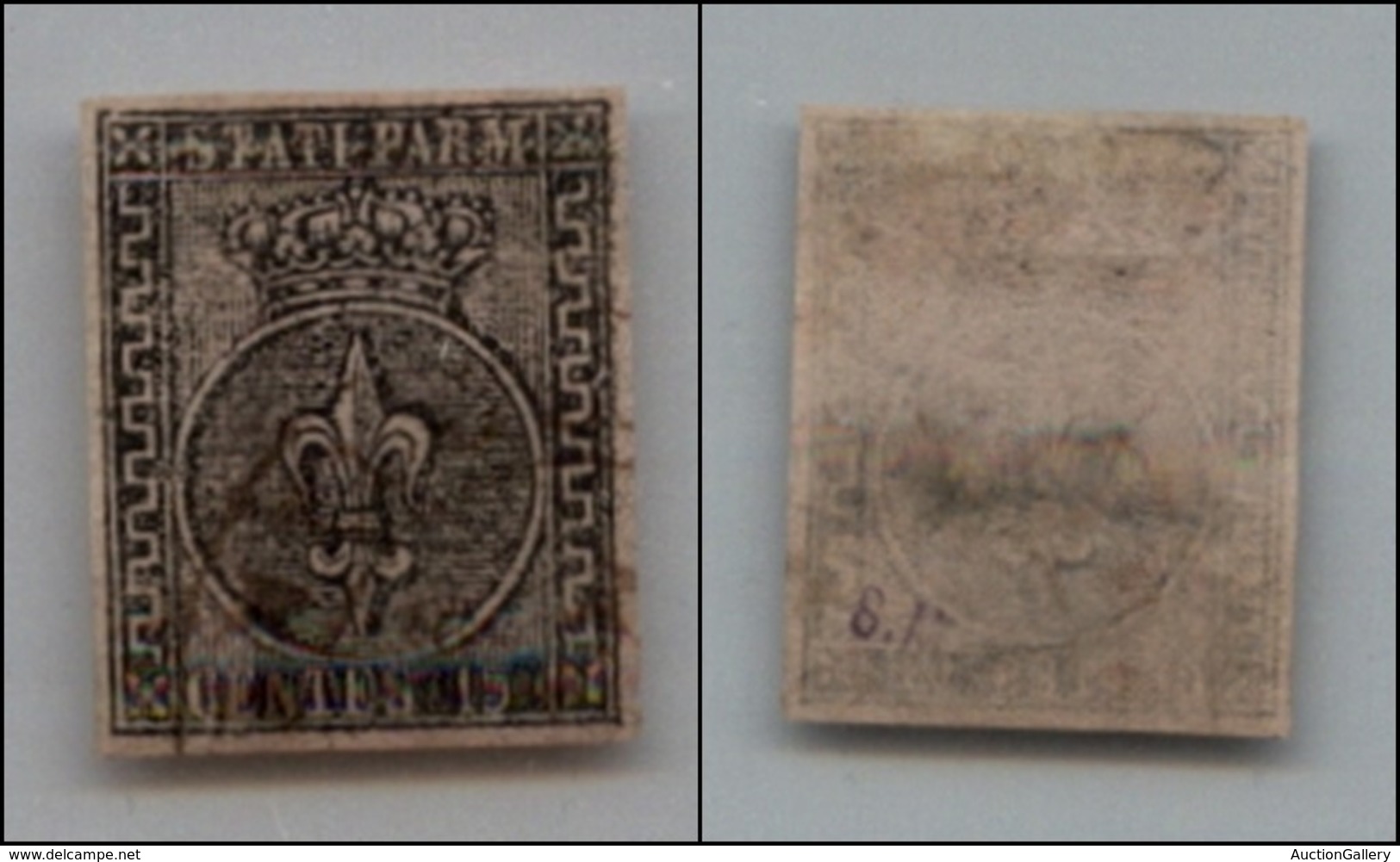 ANTICHI STATI - PARMA - 1852 - 15 Cent (3) - Usato - Leggera Sfaldatura Centrale Al Retro (200) - Sonstige & Ohne Zuordnung