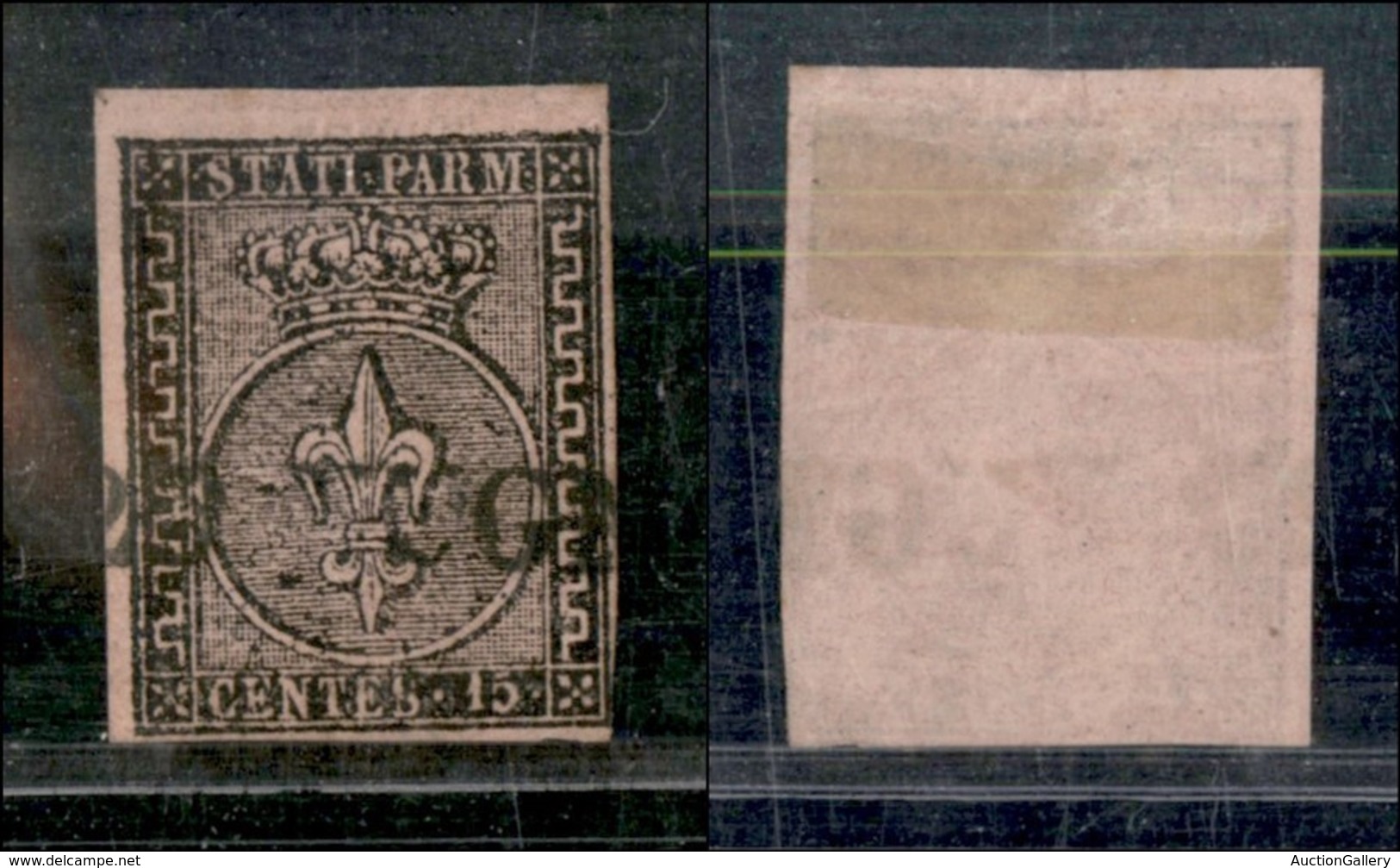 ANTICHI STATI - PARMA - 1852 - 15 Cent (3) - Usato - Leggera Piega Orizzontale (200) - Other & Unclassified
