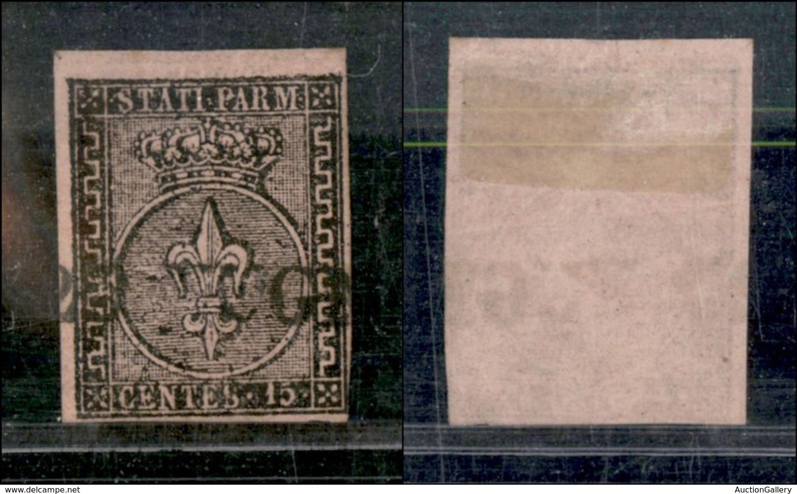 ANTICHI STATI - PARMA - 1852 - 15 Cent (3) - Usato - Leggera Piega Orizzontale (200) - Andere & Zonder Classificatie