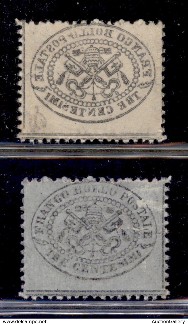 ANTICHI STATI - PONTIFICIO - 1868 - 3 Cent (24 C) - Decalco - Gomma Integra - Lievi Abrasioni Al Recto (270) - Other & Unclassified