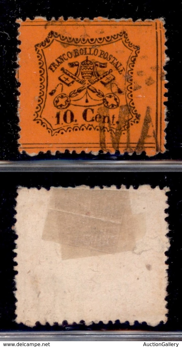 ANTICHI STATI - PONTIFICIO - 1868 - 10 Cent (26) - Usato (25) - Sonstige & Ohne Zuordnung