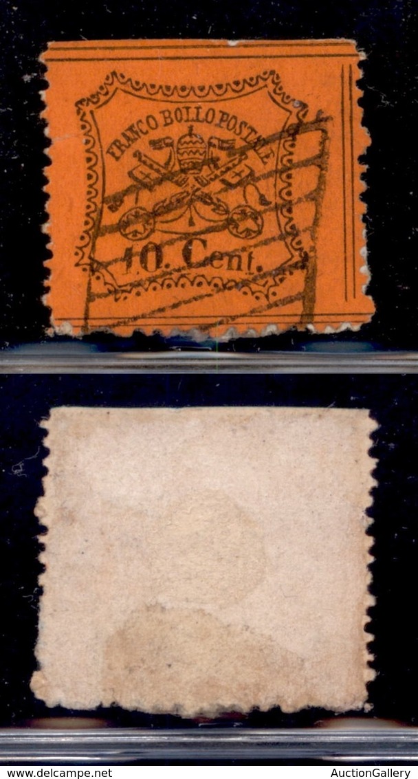 ANTICHI STATI - PONTIFICIO - 1868 - 10 Cent (26) - Usato (25) - Sonstige & Ohne Zuordnung